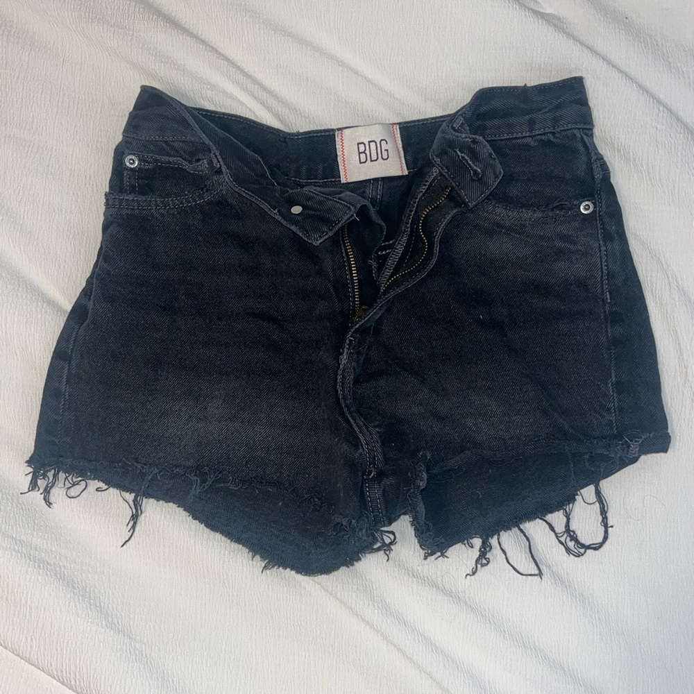 BDG black high waisted shorts - Size 27, slight fray